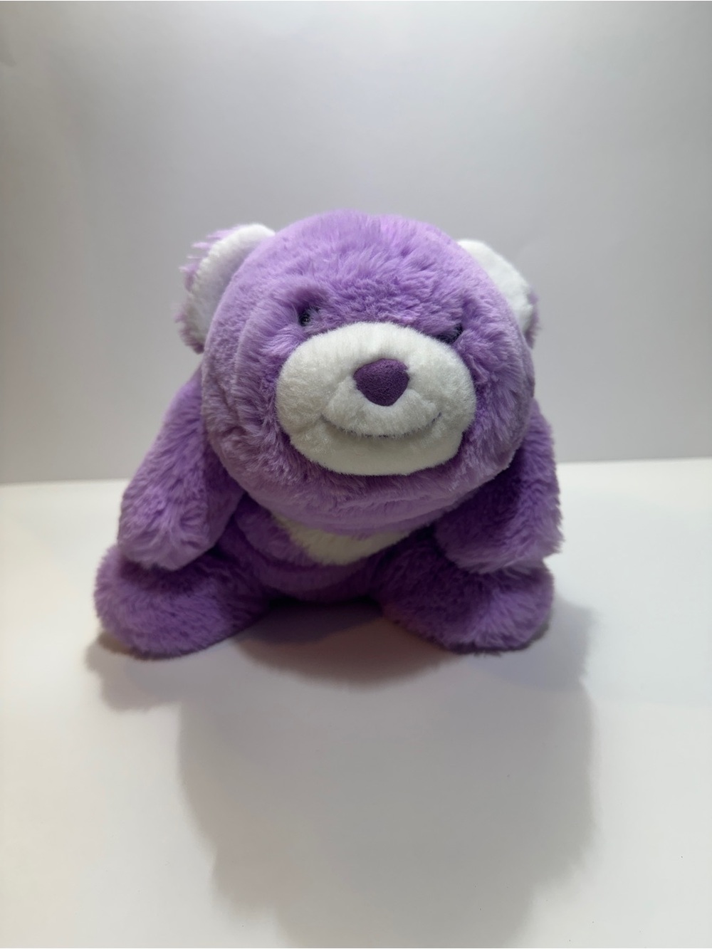 GUND 11” Snuffles Lavender Purple White Plush Teddy Bear Stuffed Animal